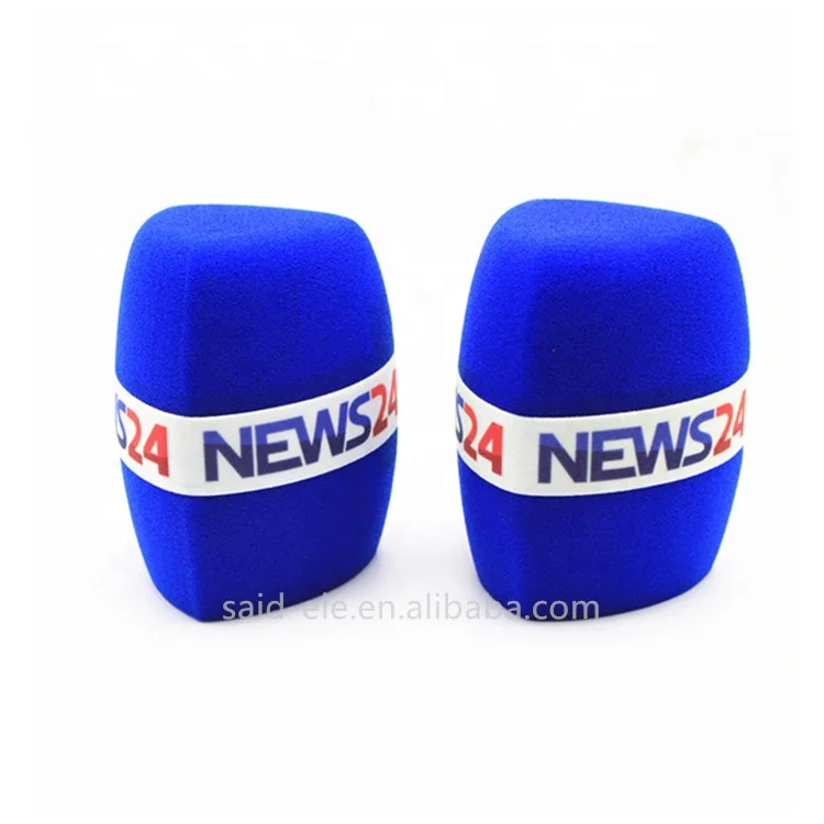 Factory Customized Logo Printing Microphone Foam Cover Mic Windscreen Sponge