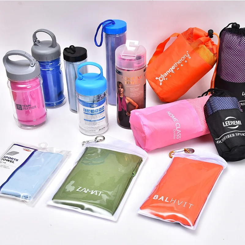 
Amzaon Hotselling UV proof traveling gym sport keep body temperature lower quick cooling ice cool towel Instant cooling towel 
