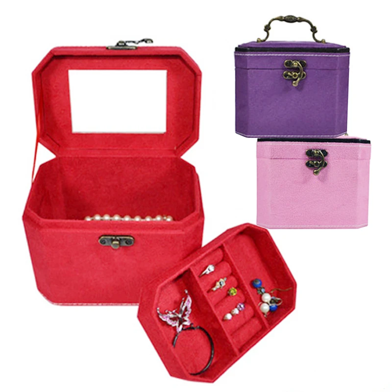 
 Заводская распродажа OEM маленькое зеркало стекло Путешествие ювелирных изделий Организатор Box  