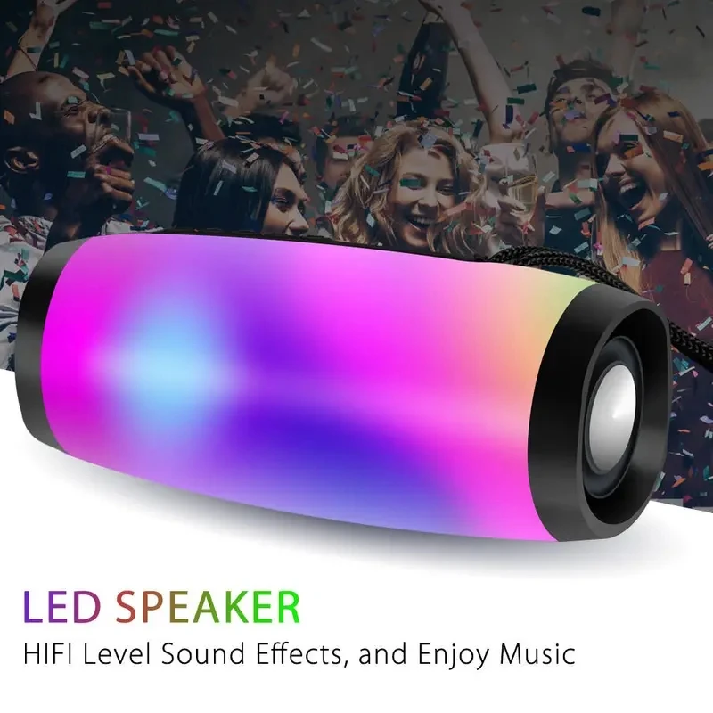 Wholesale TG157 led flashing bt speaker 1200mAH full range hybrid vibration sound waterproof portable outdoor wireless speaker