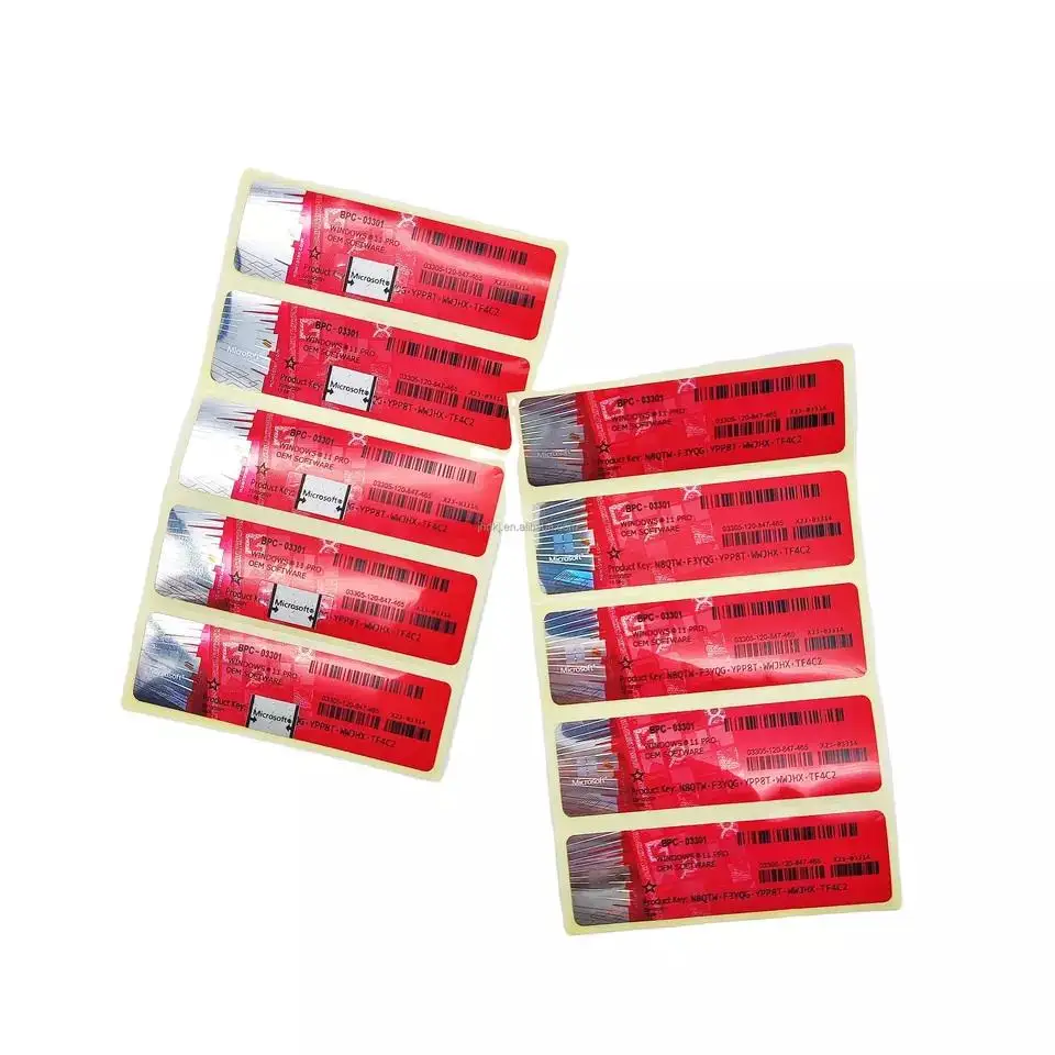 Цифровой COA-стикер на Windows 11 Pro Oem Бесплатная доставка DHL Гарантированная оконная наклейка 12