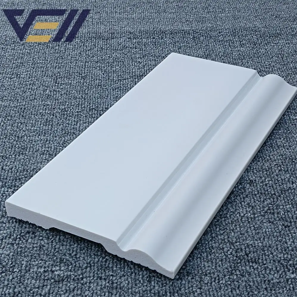 China Factory Wholesale Polystyrene Ps White Skirting Baseboard Door Frame