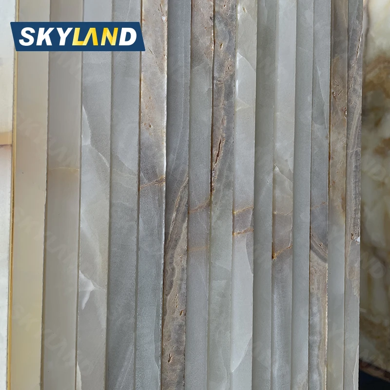 Белая искусственная панель из оникса Skyland мраморные столешницы каменные плиты на квадратный фут