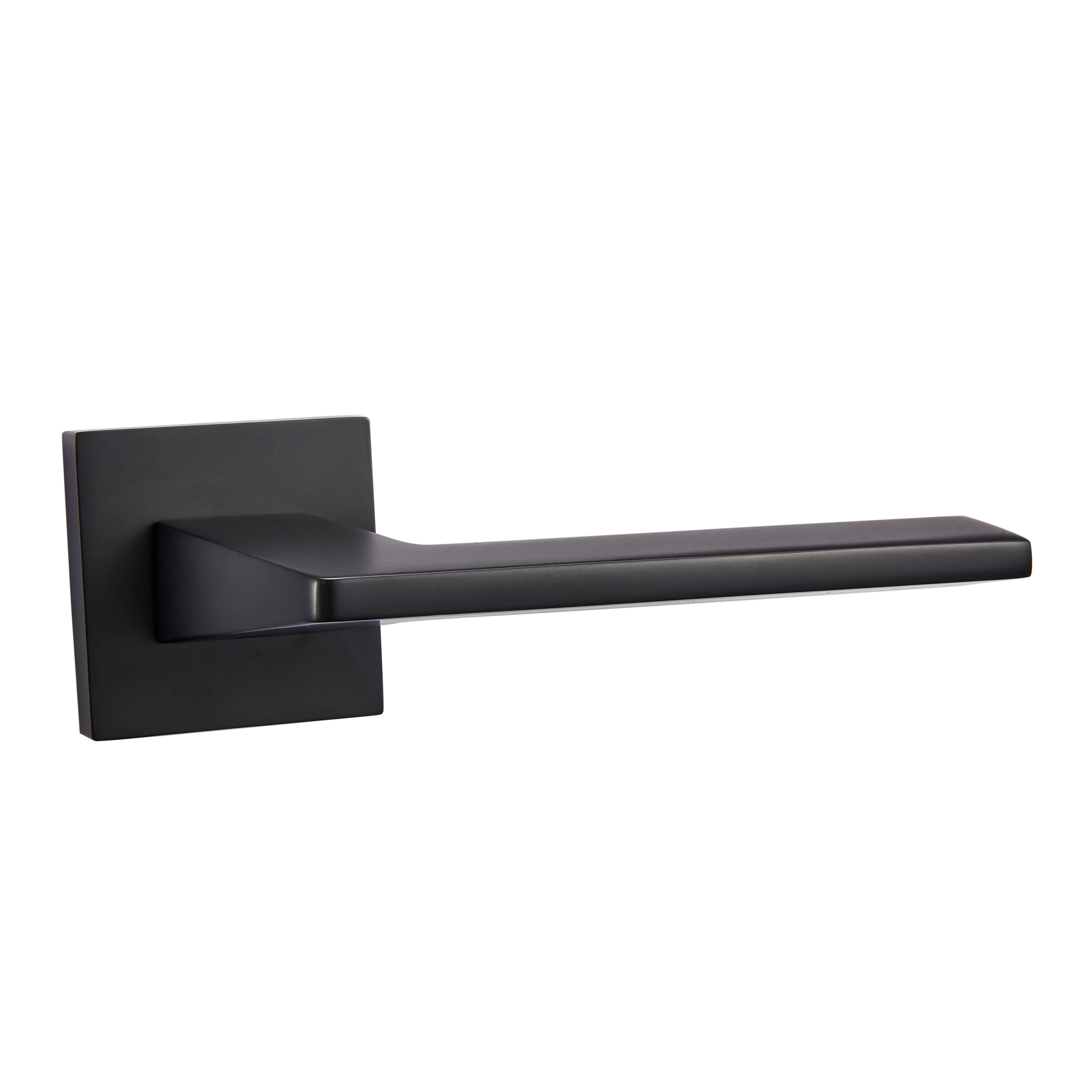 Modern Popular Ukraine And Russia Black Door Handle Lock Alu Lever Modern Interior Door Handle On Rose