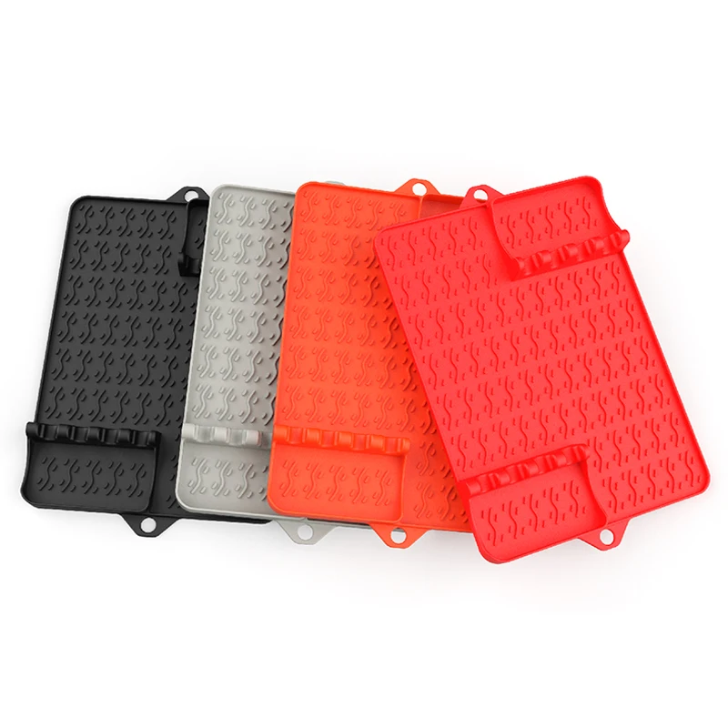 Multi Function Silicone Griddle Tools Mat BPA free Silicone Spatula Utensils Mat Non-Stick Blackstone BBQ Griddle Grill Mat