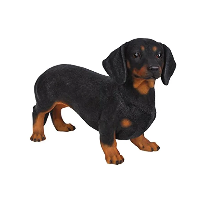 Декоративная статуя собаки Daschund из смолы