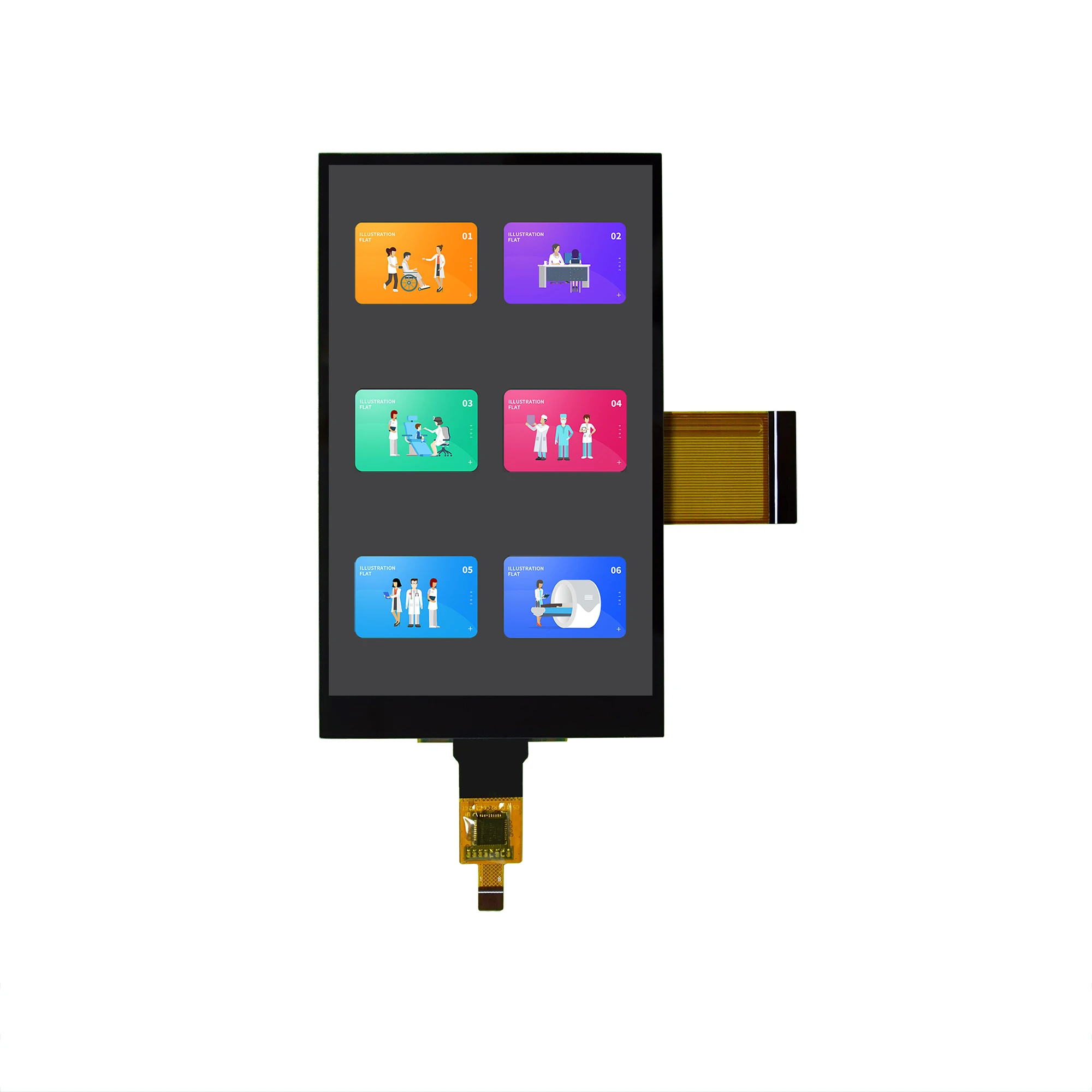 4.3 inch 480x800 18bit RGB/16bit MCU 40 PIN LCD display with I2C capacitive touch screen