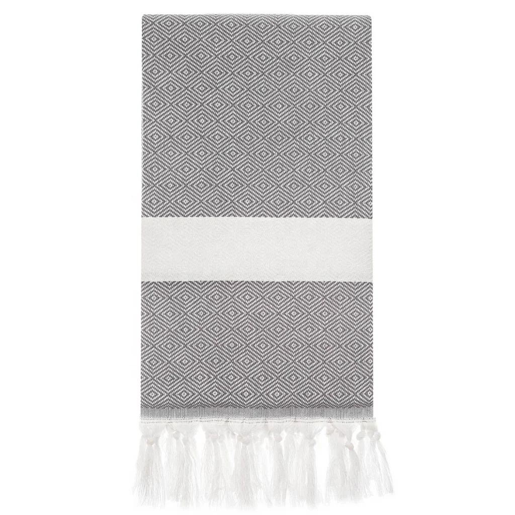 Multiple Use Peshtemals Towels and Bath Accessories Elegant Design with Large Square Jacquard and Symbols Patterned %100 Cotton