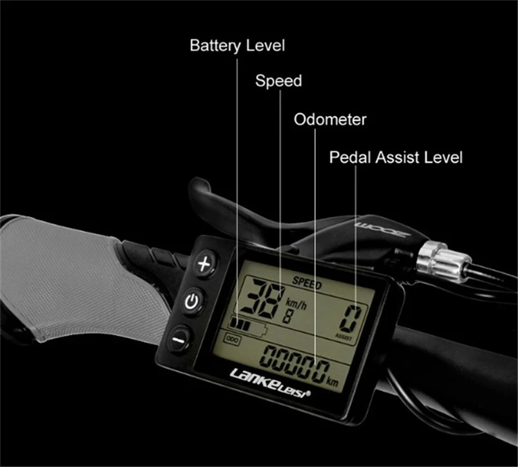 
LANKELEISI G650 20-inch folding electric bicycle 48V400W e bike 14.5AH hidden lithium battery, aluminum alloy frame, disc brake 