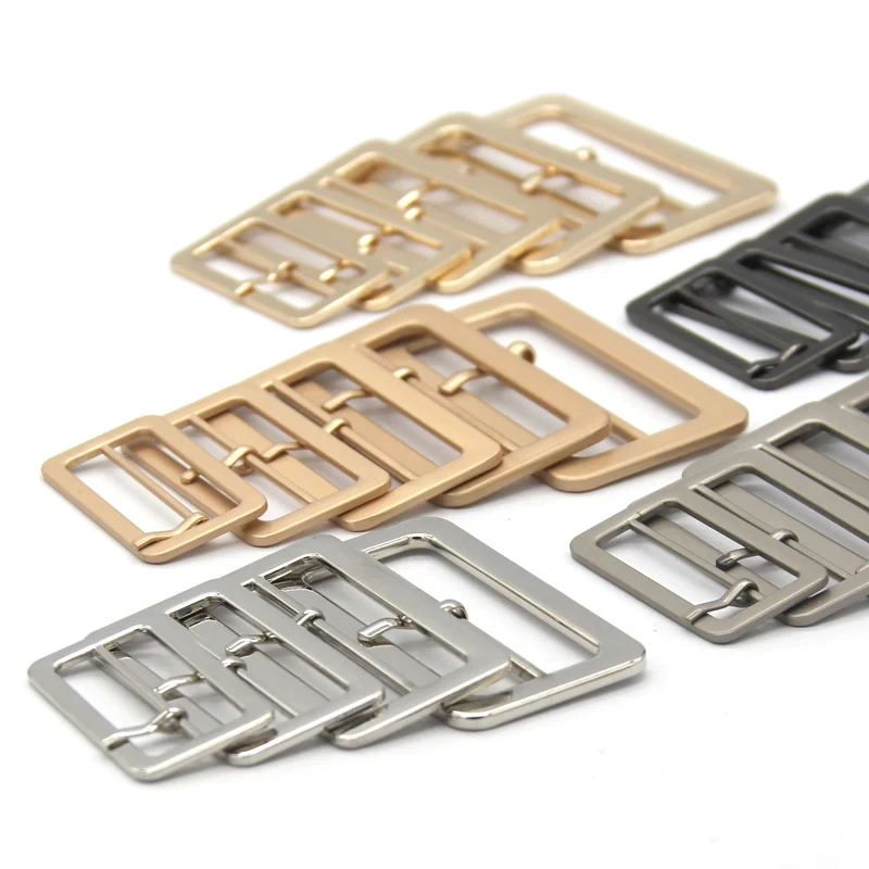 30/35/40/45/50mm Square Zinc Alloy Buckles For Belts Shoes Bag Garment Adjust Roller Pin Metal Buckle Leather DIY Crafts
