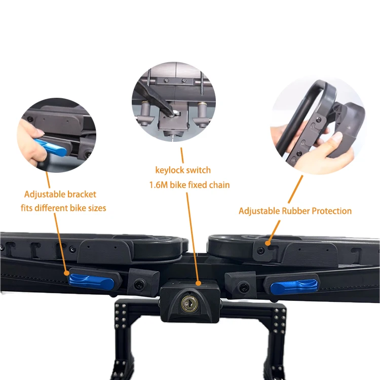 Outdoor travel transport rack 2 bike Steel Car Rear Mounted Bike SKI Rack Car Bicycle Carrier for SUV