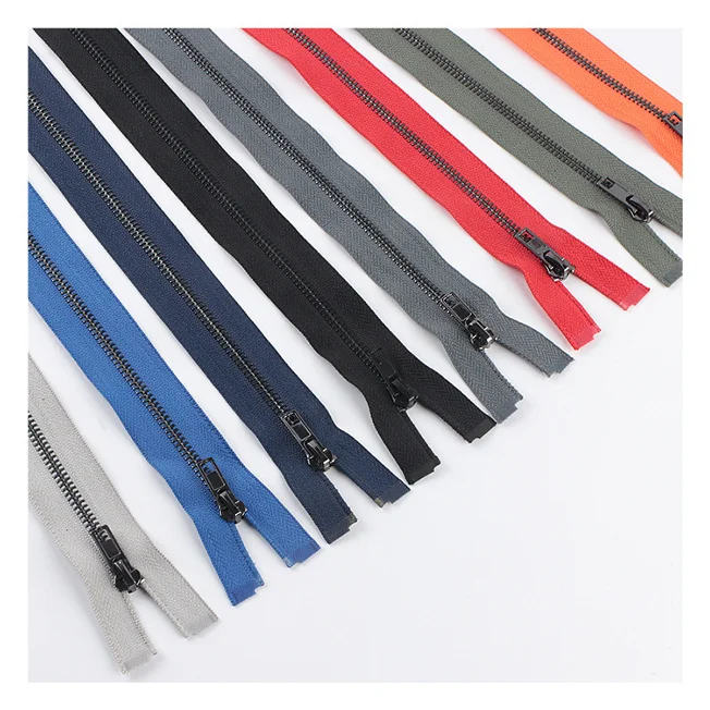 Пользовательская Высококачественная неразмерная медная молния с открытым хвостом, многоцветная гладкая молния для одежды