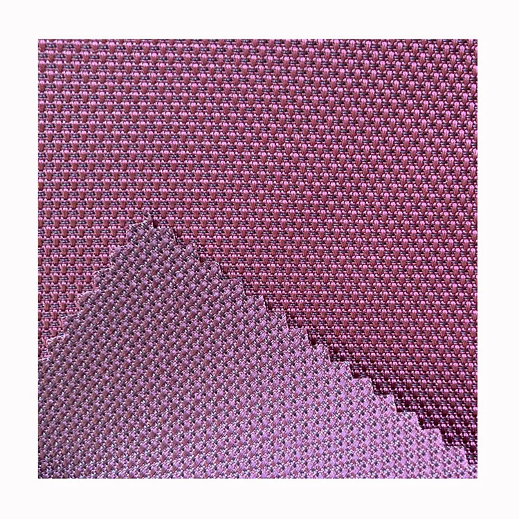 Burgundy & Dark Gray Nylon Ballistic N800D*N400D+N-Mono yarn dobby WR clear PU coating #BT2345