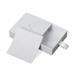 Wholesale Custom Logo Eco-friendly Paper White Necklace Jewelry Drawer Pull Out Box For Jewelry