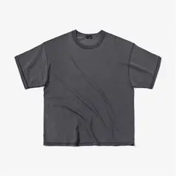 custom logo printing cotton men t-shirt acid wash distressed vintage oversized tshirts heavyweight t-shirt