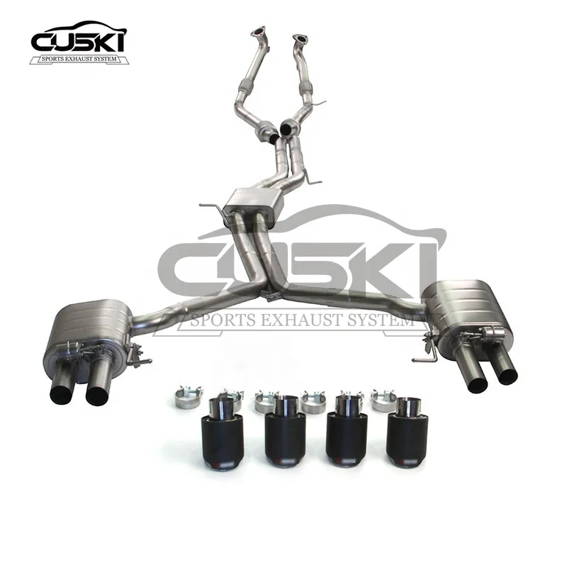 Выхлопная труба Catback высокого качества для Audi S4/S5 B9 2019-2023 выхлопной трубы глушителя из нержавеющей стали системы автомобиля