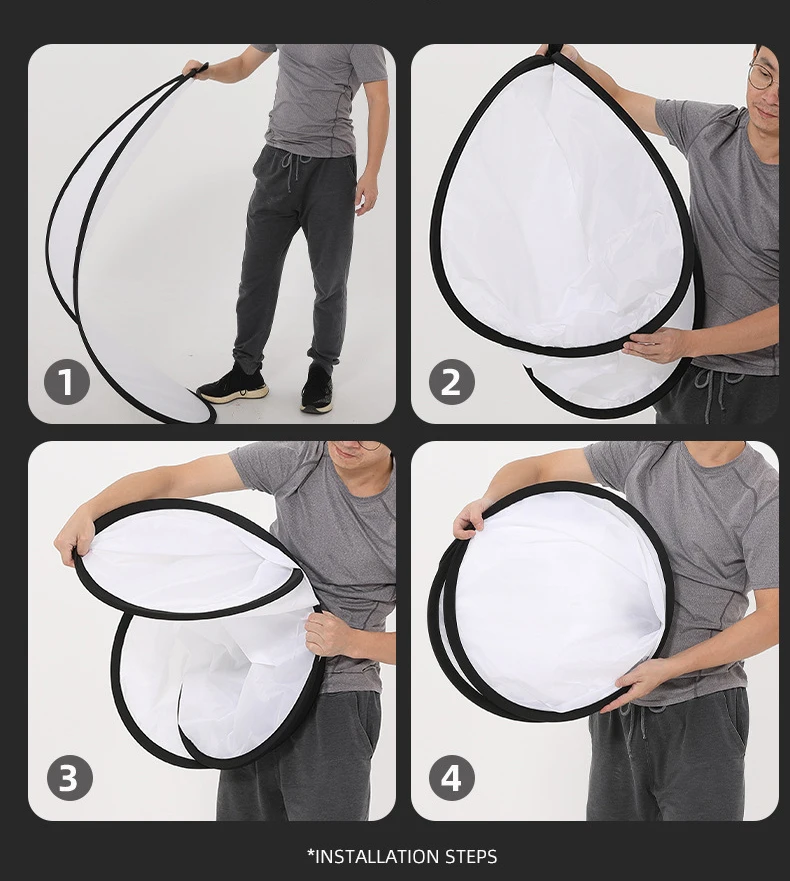 150X200CM Catch Light Reflector Collapsible Photo Studio Background Reflector Board with 2.8m Stand For Outdoor Photography