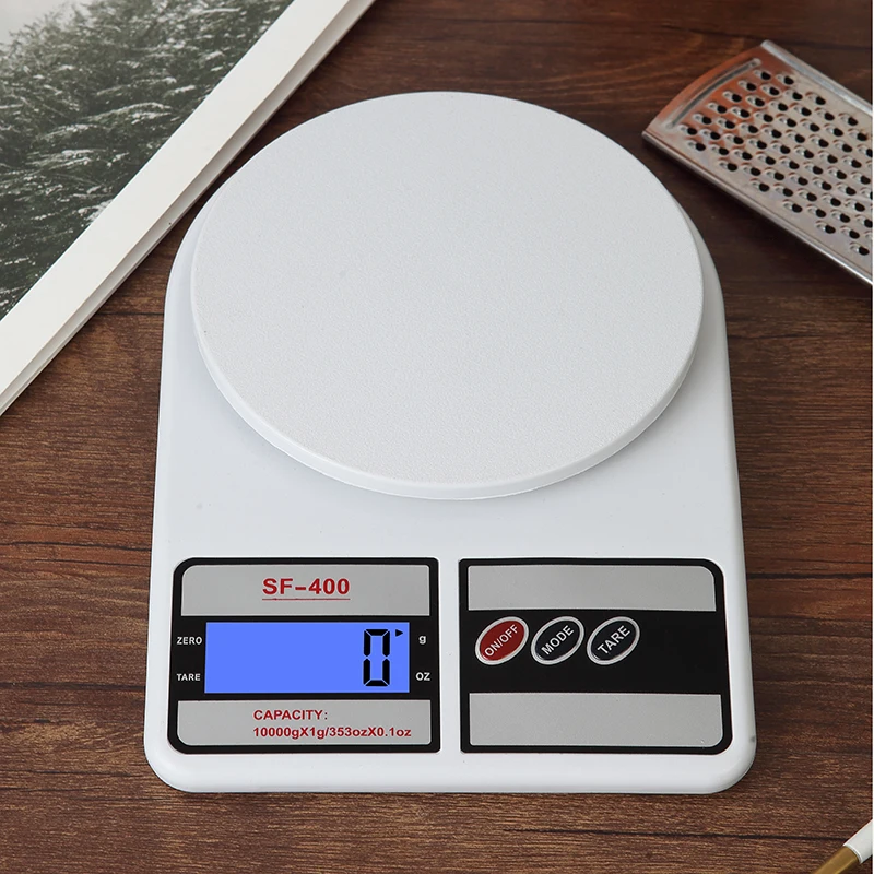 Hotsale Model sf400 Electronic Digital Kitchen Scale SF-400 Gram 10Kg 7Kg Bright White Platform Digital Food Scale
