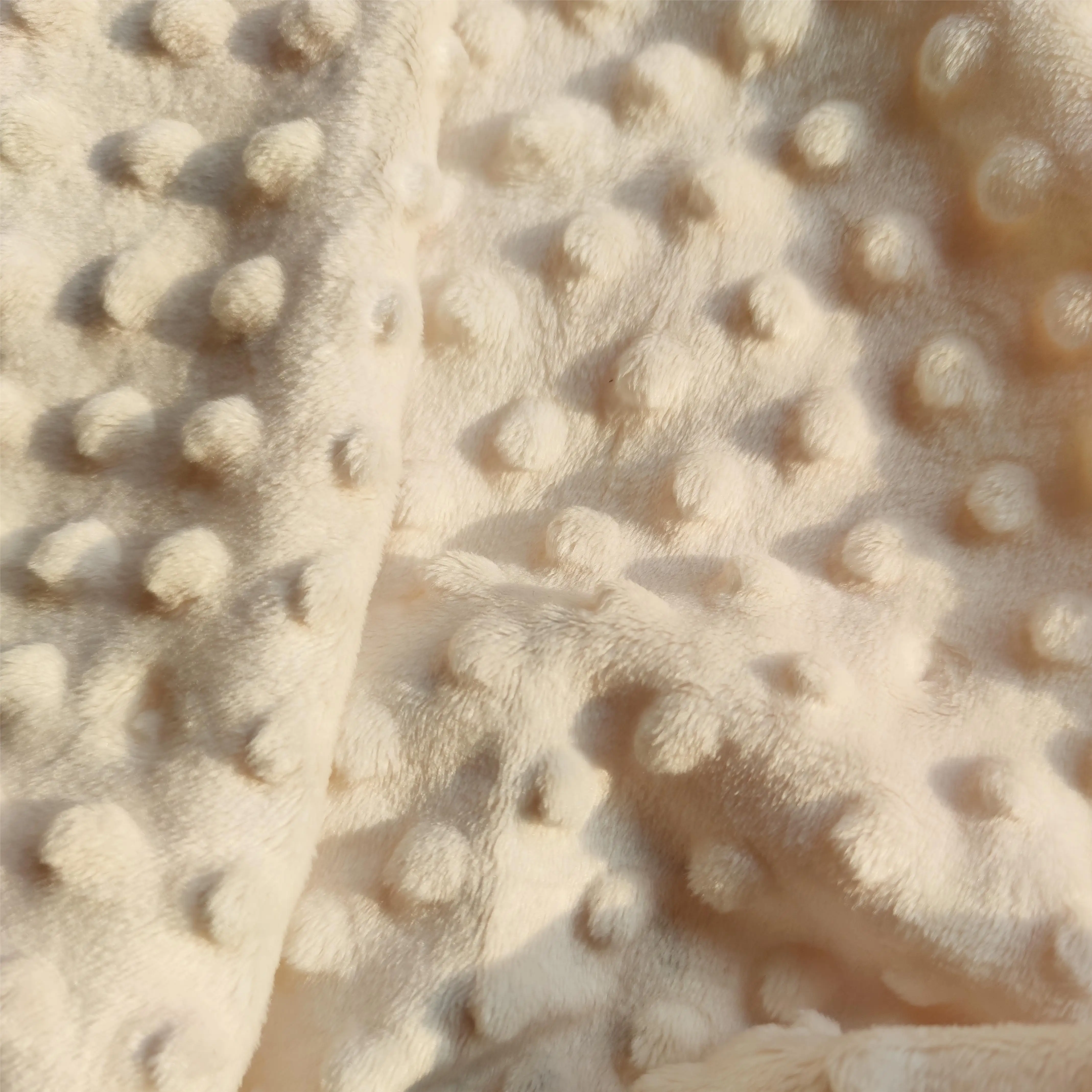 Hot selling products super soft bubble velvet toys beanie blanket baby blanket velvet  fabric
