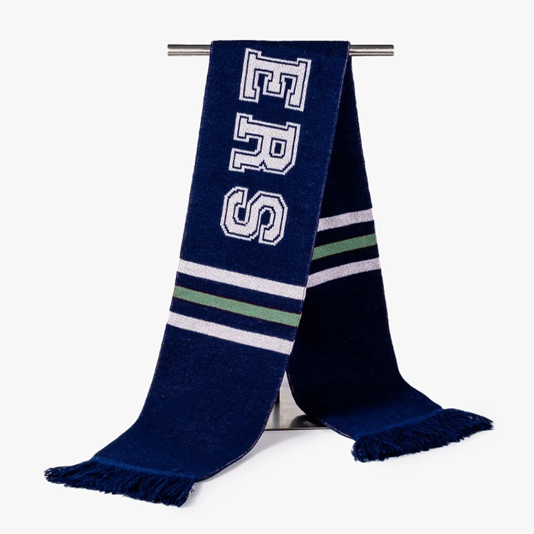 Factory Custom Printing Knitted Soccer Fan Scarf