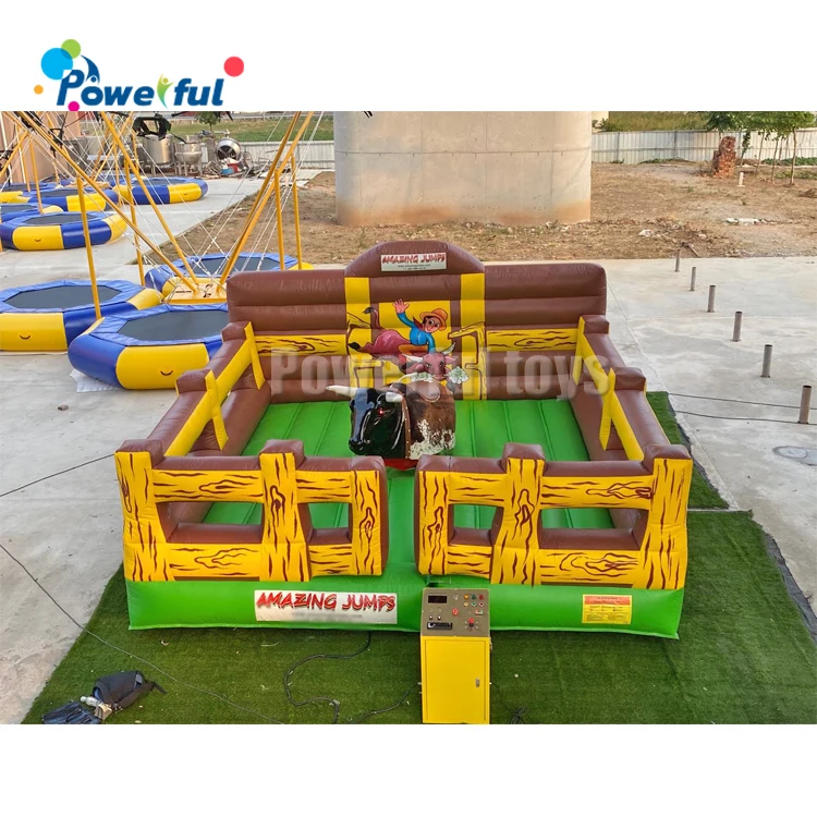 Amusement Park Mechanical Bull Rides machine radio bull for trampoline park