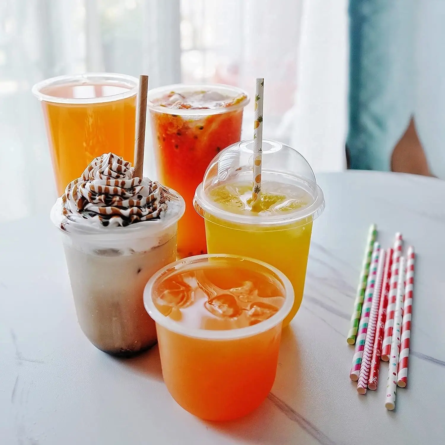 Пользовательские U-образные пластиковые чашки 360 мл 500 700 Boba Tea PP чашка с логотипом для персонализированных порций чая