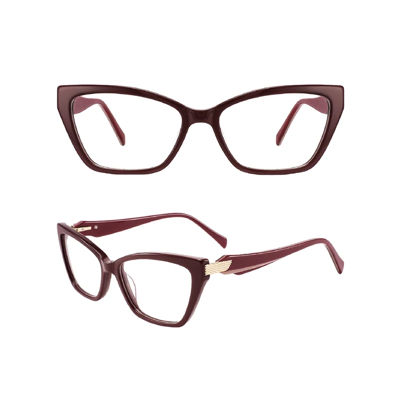 Cellulose Acetate Eyeglasses Frame Women Optical Glasses Custom Acetate Polishing Repairable Spring Hinge For Men