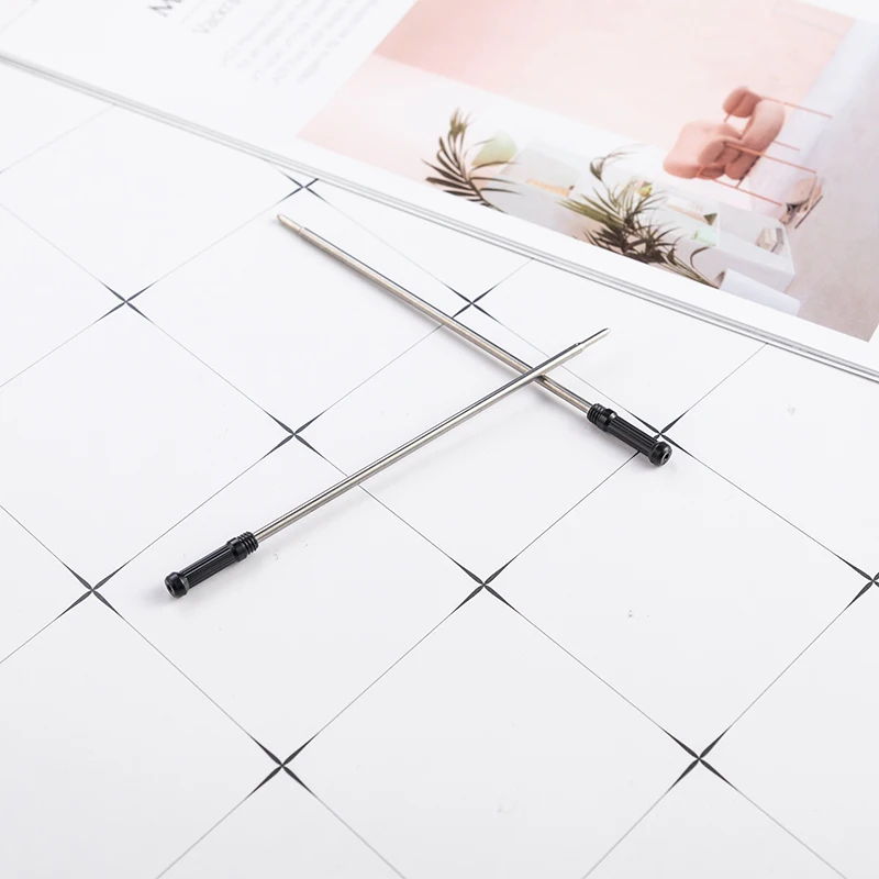 Офисная шариковая ручка Wisdom, чернильный стержень черного и синего цвета, стержень для металлической ручки