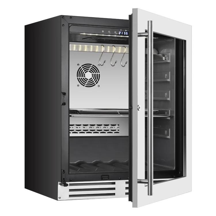 Meat Display Supermarket Refrigerator Meat Freezer Metal Hook Meat Dry Aging Refrigerator Electric Electronic Temperature 3 Pcs