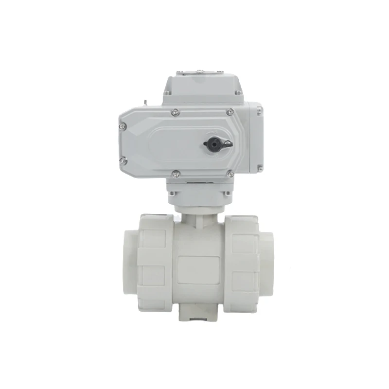 2024 SCH80 DIN JIS PVC PPH PVDF High Standard plastic 2 inch electric actuator ball valve