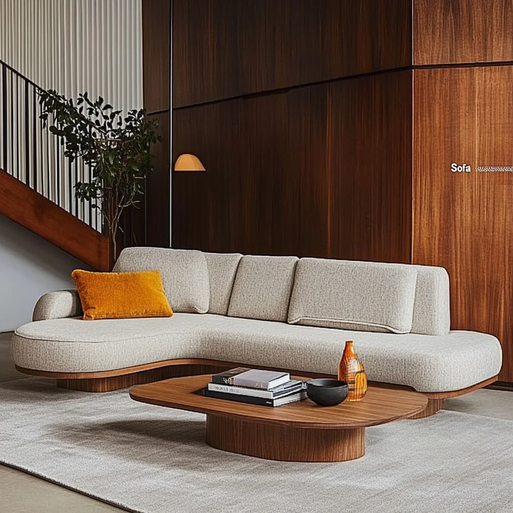 Hot Selling Luxury Couch Contemporary Sofa Set Furniture Modern Living Room Curved Sofa Set