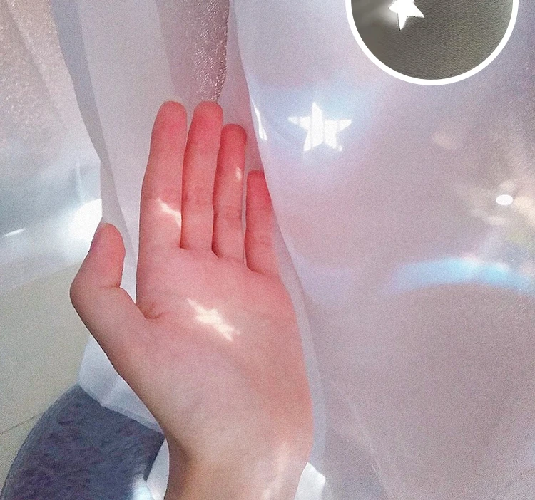 Factory supply 100% polyester blackout art continuous lace window curtains for living room