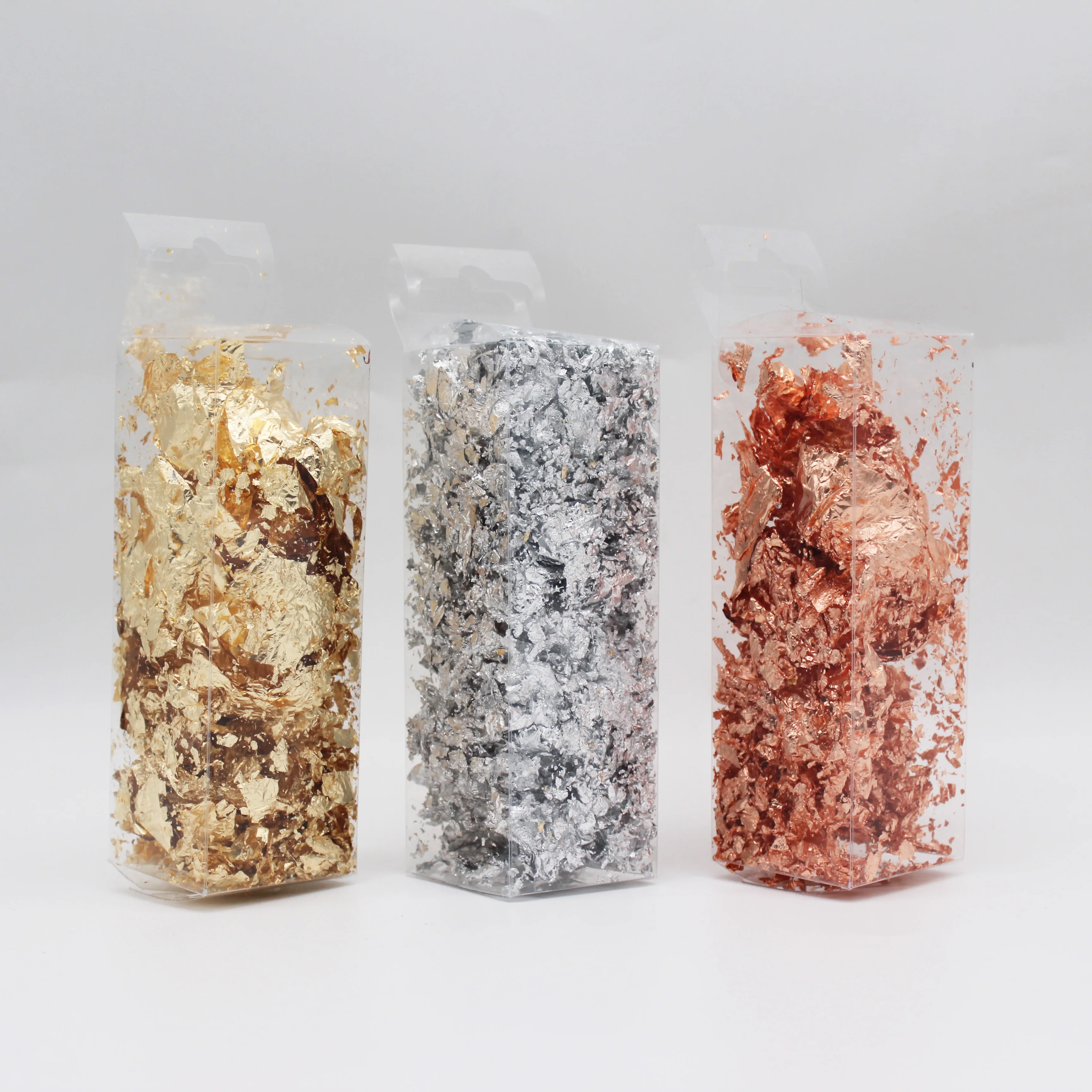Оригинальные металлические хлопья из золотой фольги «сделай сам», серебряная, розовая, медная фольга, краска, Золотая фольга, хлопья, листья, 3 г, 5 г, 10 г в упаковке из ПВХ