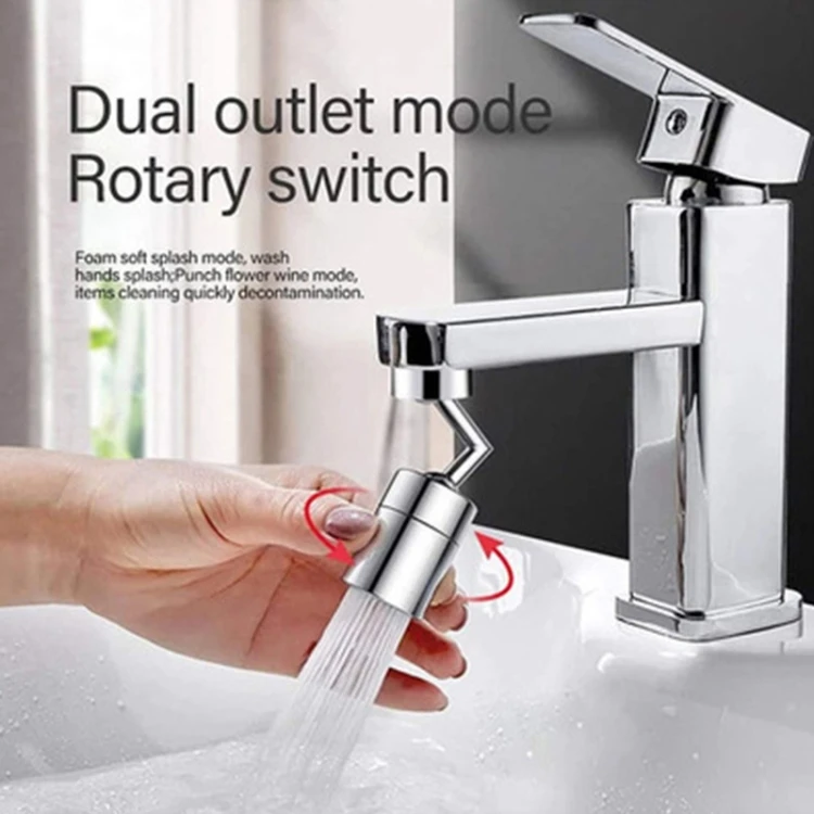 Universal Faucet Splash Guard Faucet Extender Connector 1080 Degrees