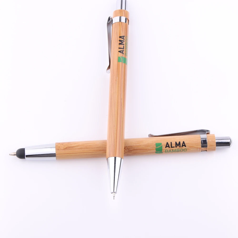 Customized logo eco friendly bamboo pen and pencil bamboo pen set bamboo pen and pencil sets