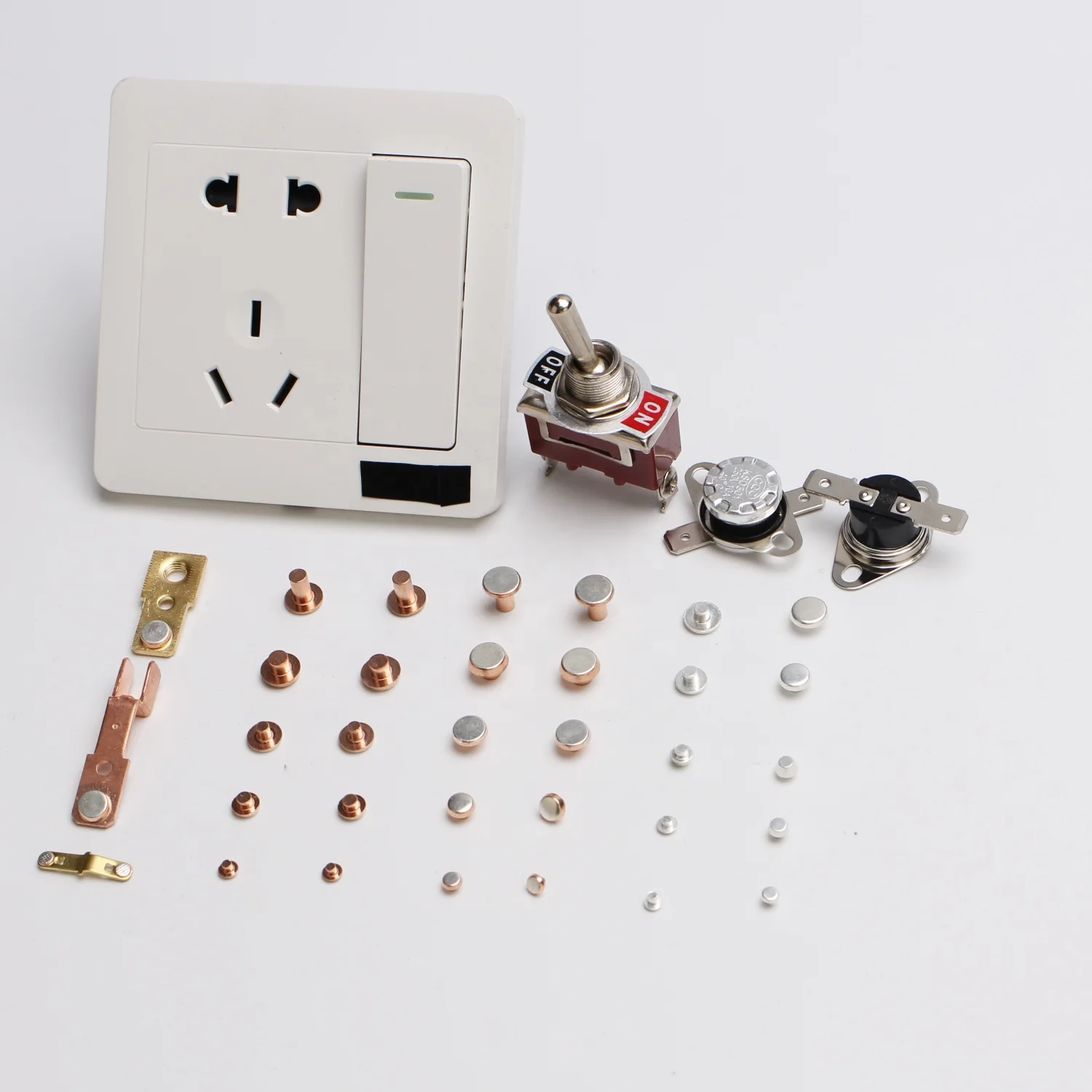 main static fixed Electrical Contact Rivet for Miniature Circuit Breaker