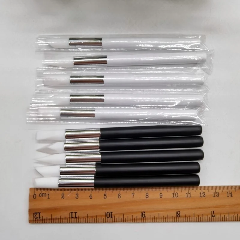 3D Silicone Nail Brushes UV Gel Shaping Silicone Pen for Nail Art Single Side Large Size Silicone Nail Art Pen Brushes