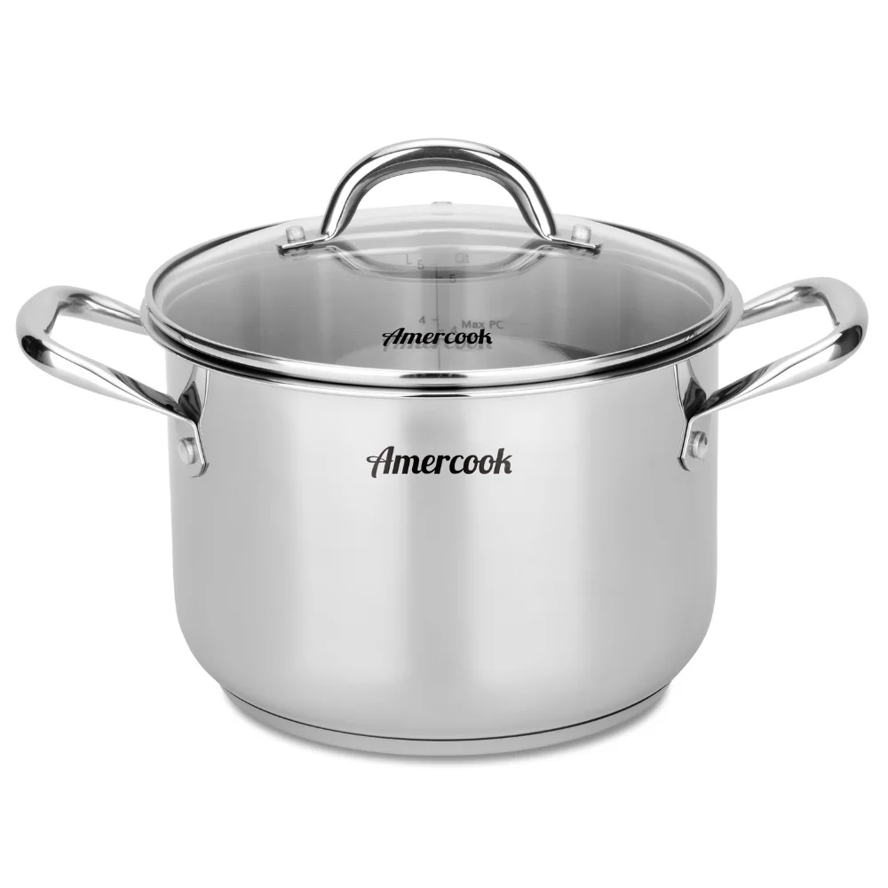 Amercook  stainless steel cooking pan 304 stainless steel cookware soup pot casserole