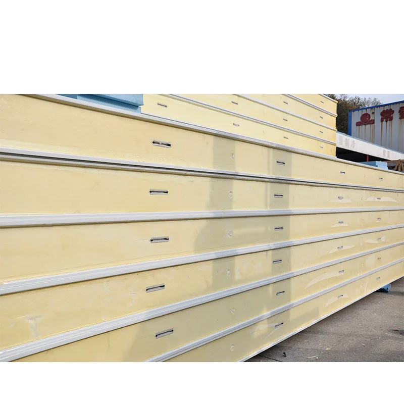 Top Quality goods insulated exterior sandwiched wall panels high density polyurethane panel good insulator