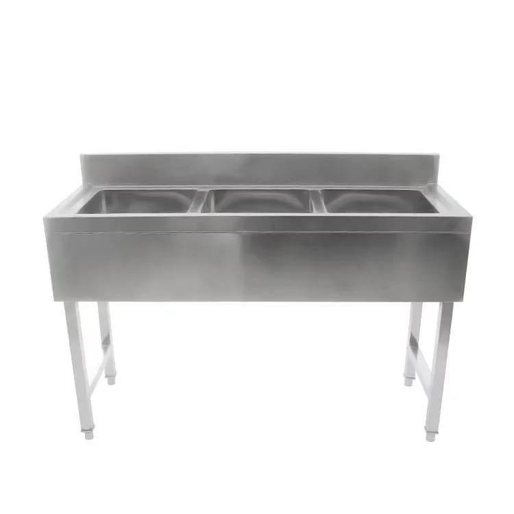 Customization Best Brand Industrial commercial Sink stainless steel kitchen 3 Bowl Sink