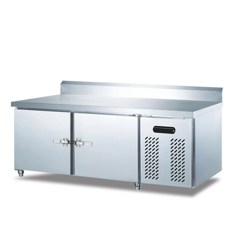 Restaurant Workbench Refrigerator Stainless Steel Counter Freezer Work Table for Salad Sandwich Pizza