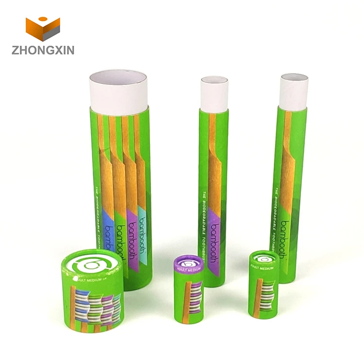 Eco-Friendly T-Shirt Paper Cylinder Tube Packaging Recycle Kraft Paper Toothpaste Tube Packaging Paper Boxes For Dropper Bottle