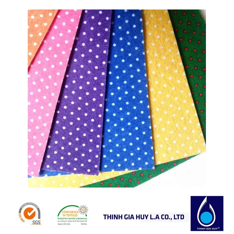 New Needle punch felt, polyester non-woven fabric,wool felt fabric ,printed felt in Vietnam