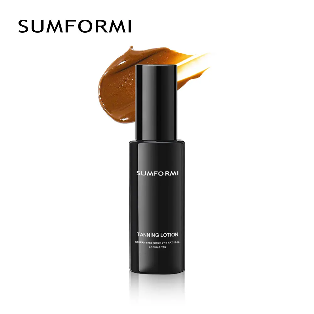 Hot high quality body tanning lotion best mousse dark fake tan lotion body self tanning oil with shine