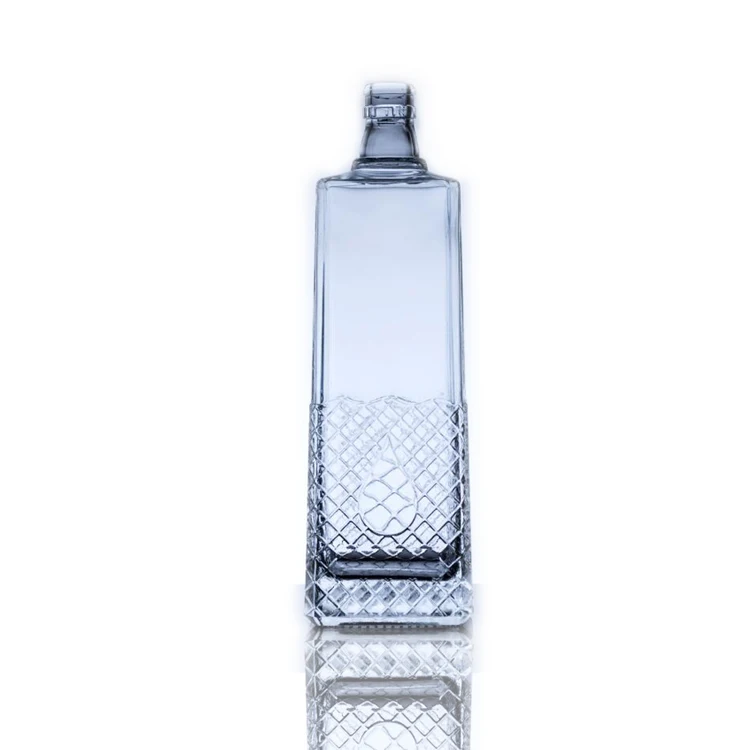 custom your own brand 500ml white color coating round shape liquor glass bottles