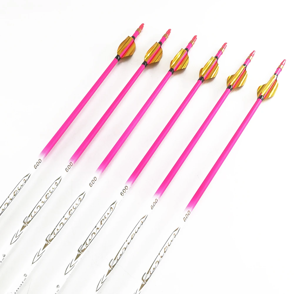 Archery 0.003 Carbon Arrows 300 400 500 600 700 800 900 1000 Spine Shaft Spin Vanes Compound Recurve Bow Longbow Hunting