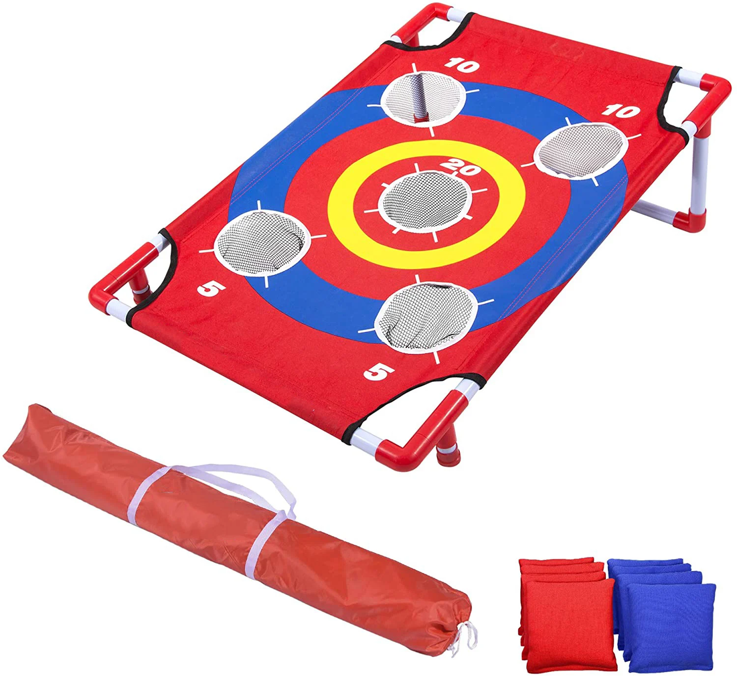 
Bullseye Bounce Cornhole Toss Game Great for All Ages Includes Fun rules 