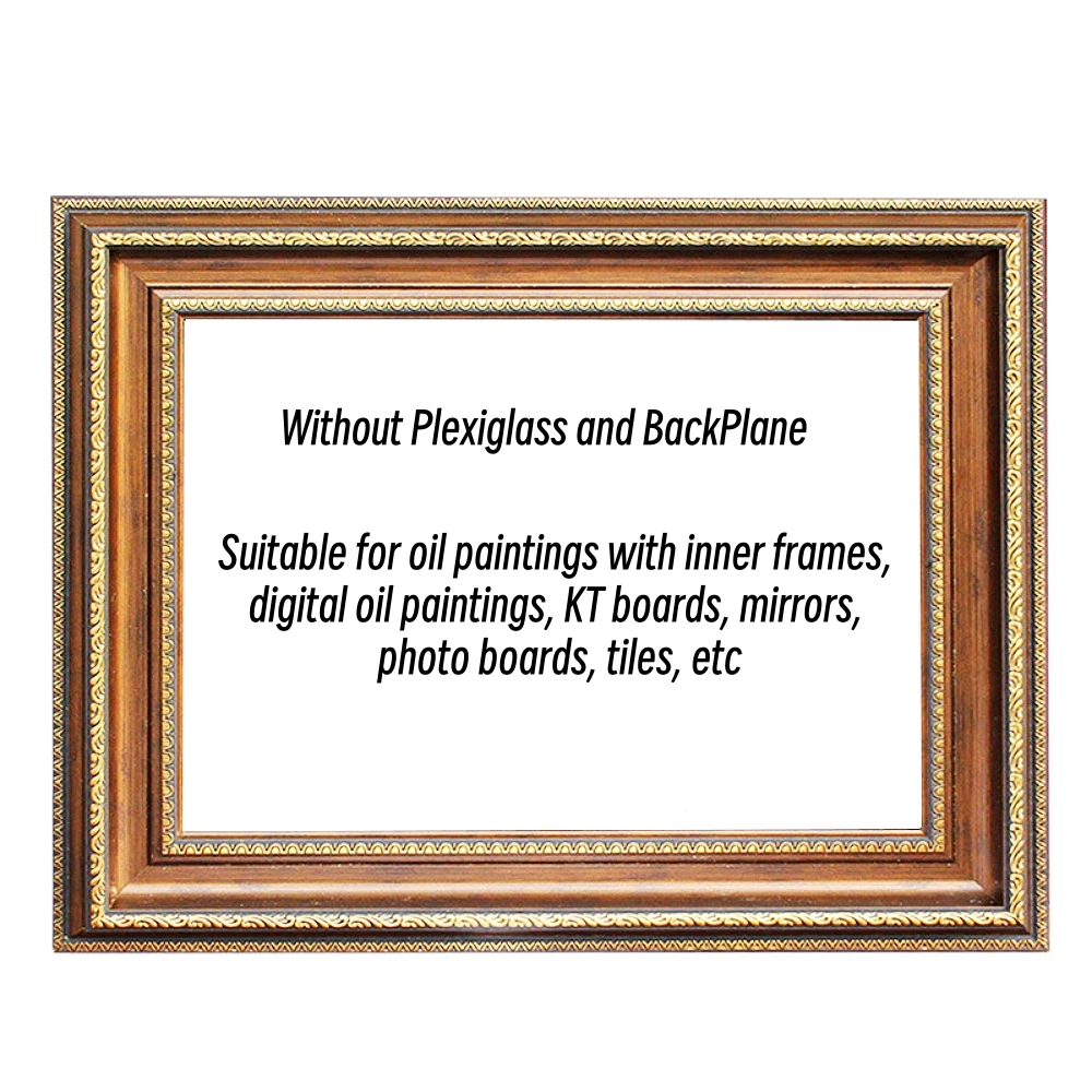 Large Luxury European Vintage Picture Oil Painting Photo Wooden Frames Classic Gold Baroque Wood Frame