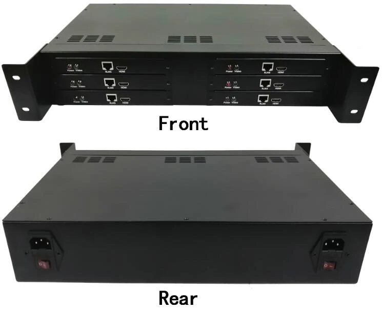 
Space Saving Reduntant Power Supply 6 Slots 2U Rack Mount Expansion Chassis For HDMI Video Extenders 