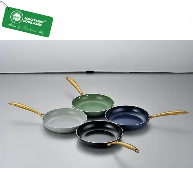 Hot Selling 4PCS Quality Aluminum Deep Nonstick Frying Pan Glass and Metal Gas Saucepan Set Induction Cooker Compatible